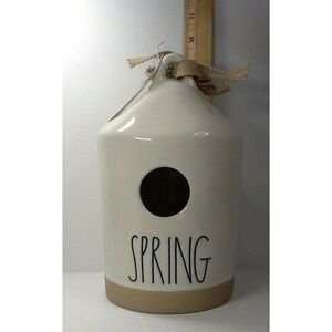 RAE DUNN white "SPRING" BIRDHOUSE BY‎ MAGENTA
